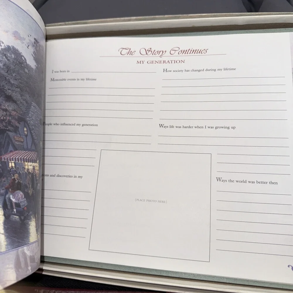Vntg Our Family History by Thomas Kinkade Keepsake Book New in Box 1998